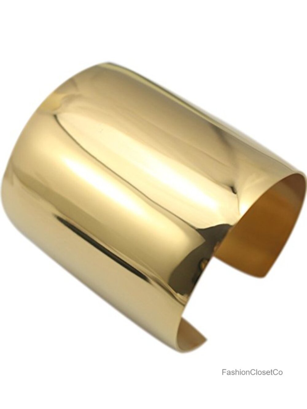 316 Stainless Steel Gold Plated Big Heavy Long Cuff Bangle Bracelet